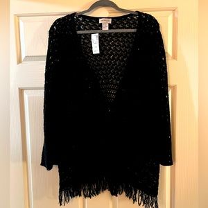 NWT Crochet Cardigan with Tie